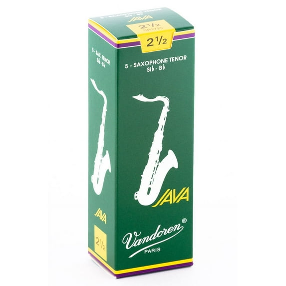 Vandoren Tenor Sax Java Reeds Strength #2.5; Box of 5