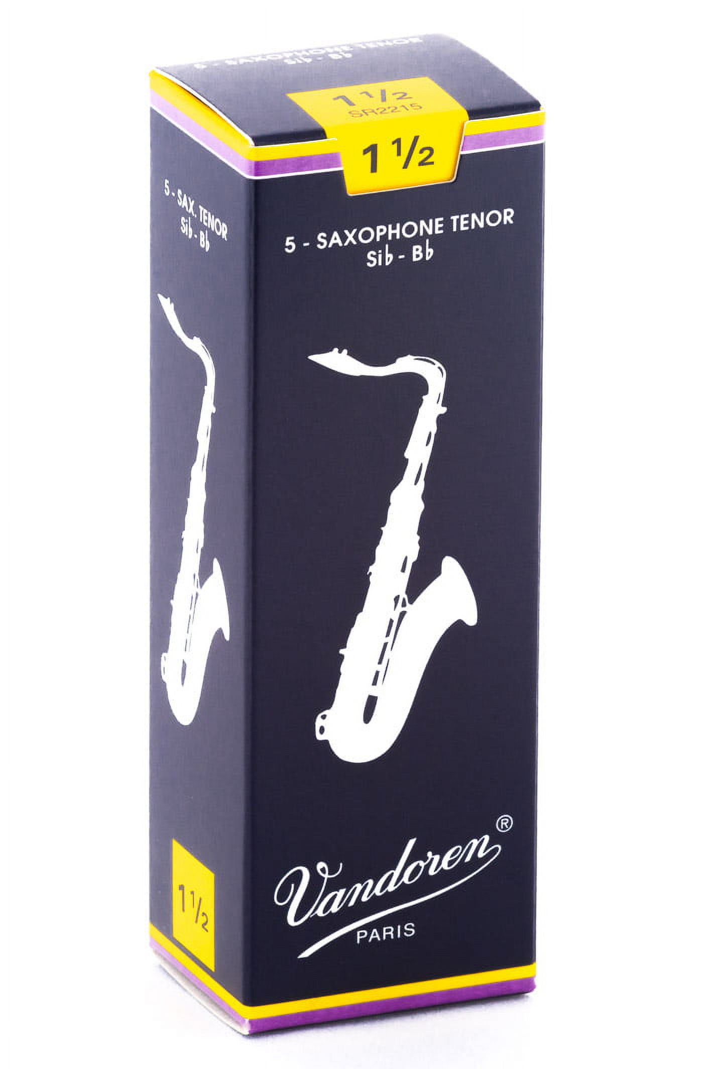 Vandoren Tenor Sax Traditional Reeds Strength #1.5; Box of 5