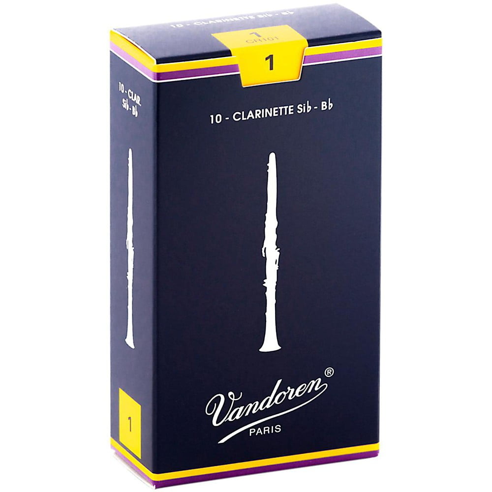 Vandoren Traditional Bb Clarinet Reeds, Box of 10, Strength 1