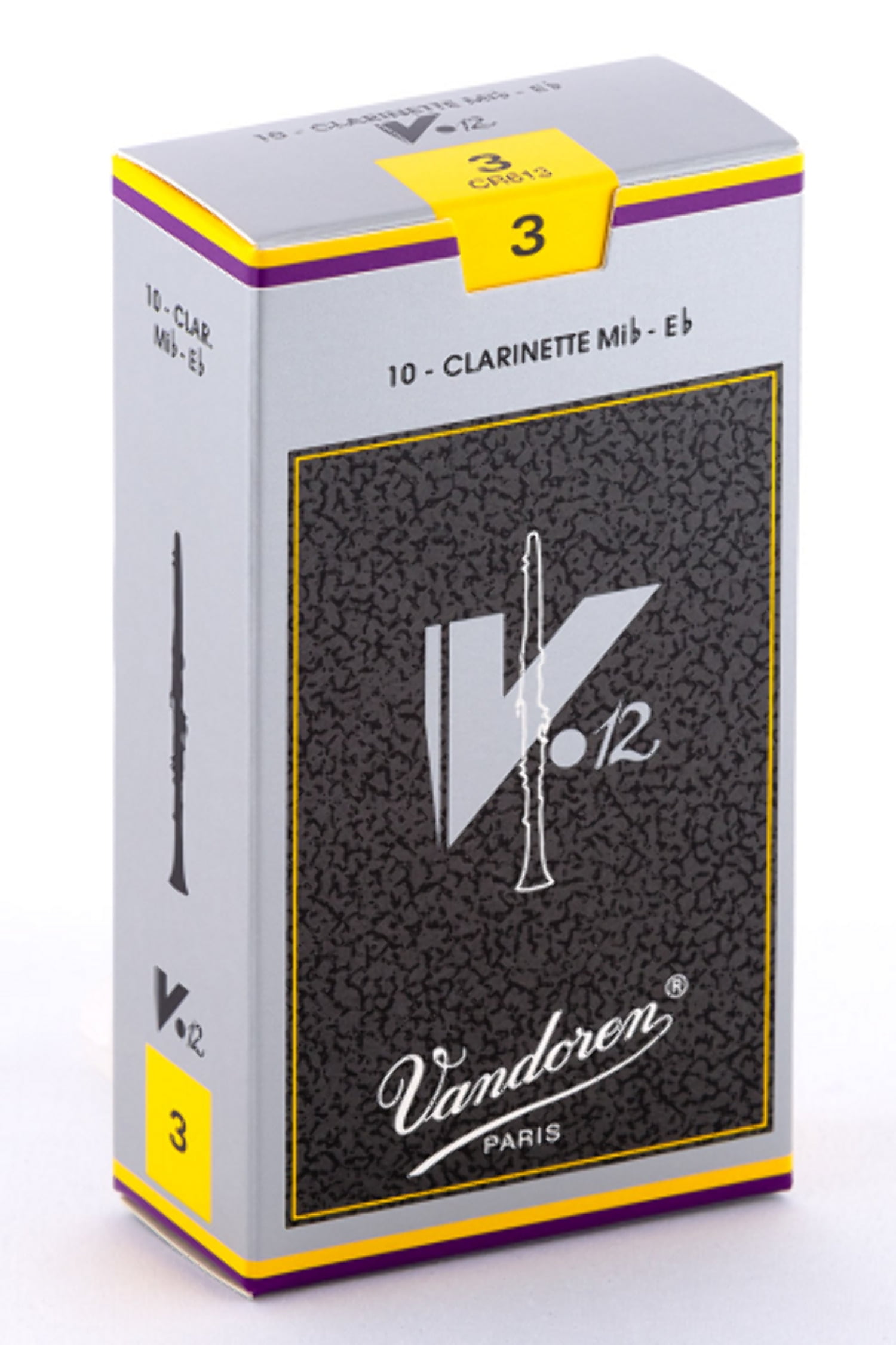 Vandoren V12 Series Eb Clarinet Reeds Strength 4.5, Box of 10