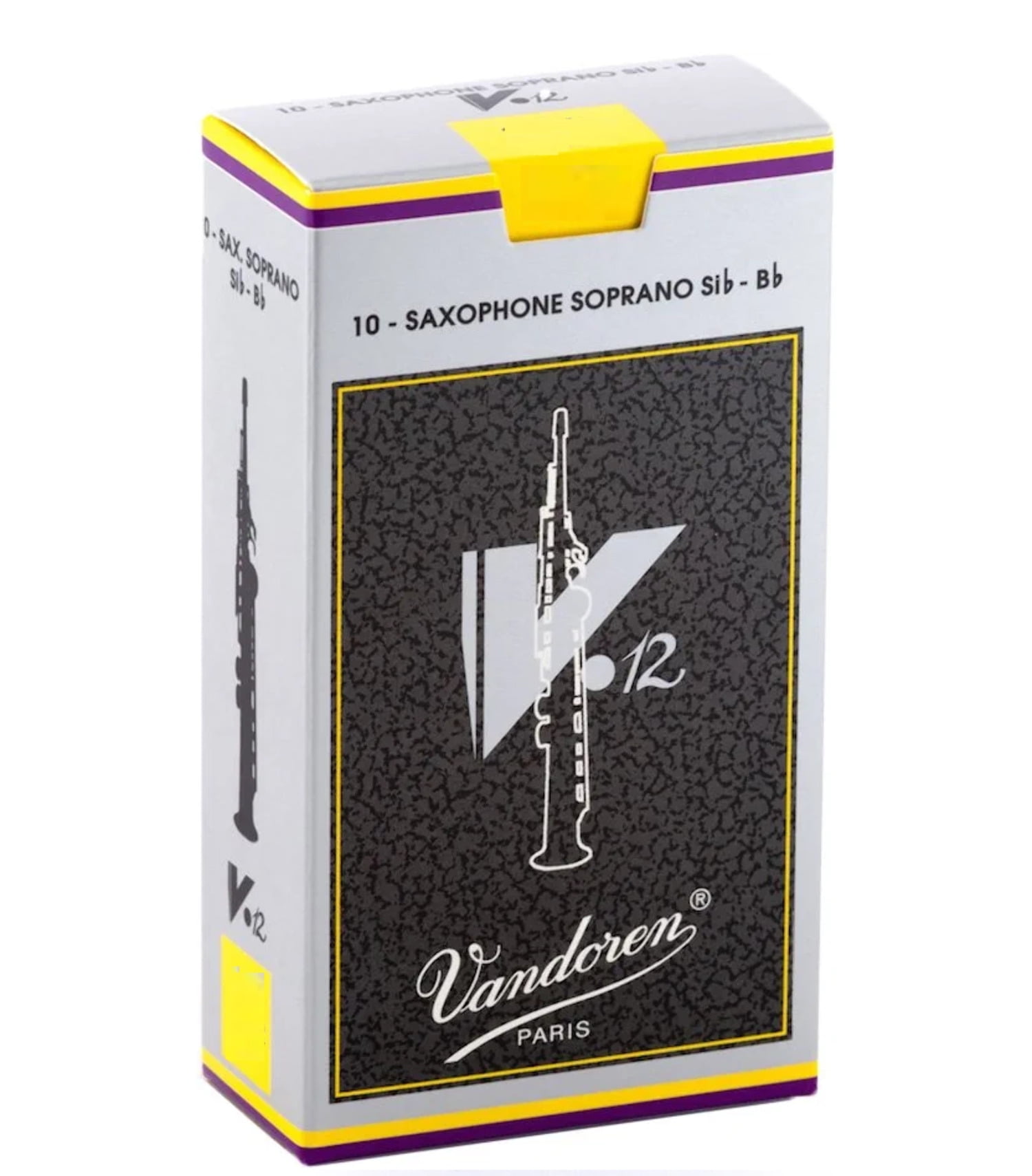 Vandoren V12 Series Soprano Saxophone Reeds Strength 4.5, Box of 10