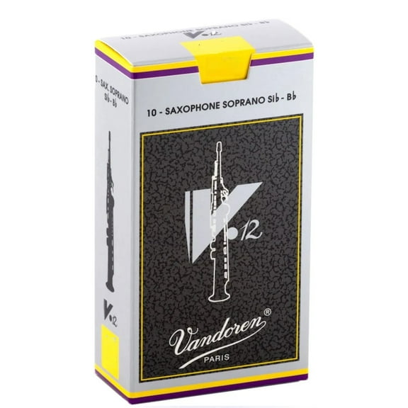 Vandoren V12 Series Soprano Saxophone Reeds Strength 4.5, Box of 10