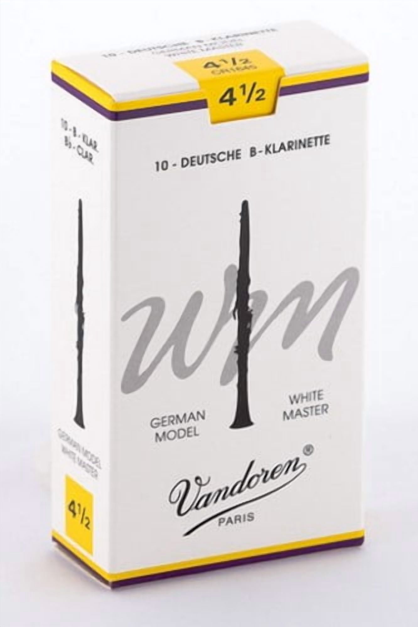 Vandoren White Master German Bb Clarinet Reeds / Non-Traditional Cut - 10 Per Box