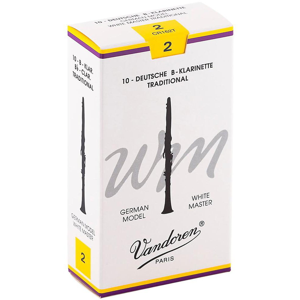 Vandoren White Master Traditional Bb Clarinet Reeds Box of 10, Strength 2