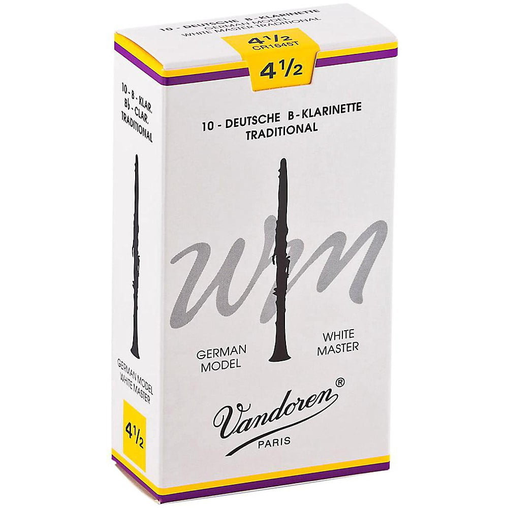 Vandoren White Master German Bb Clarinet Reeds, Box of 10 (4.5)