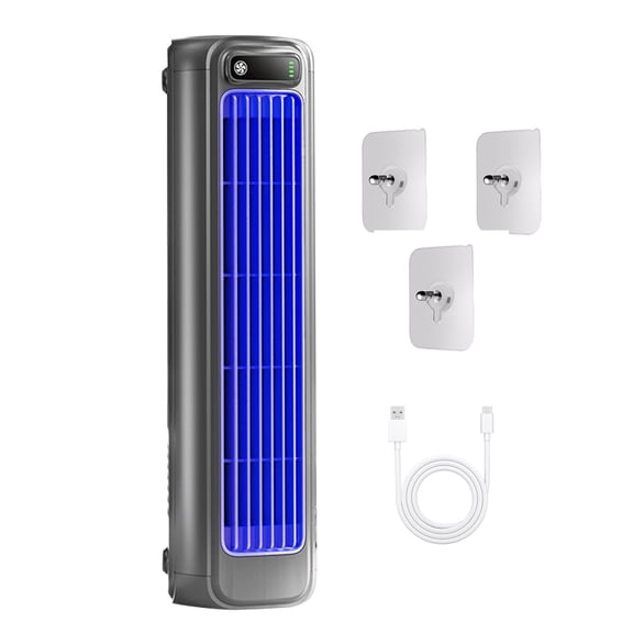 Vaneless Tower Fan with 2000Mah Battery, Constant Wind Turbine High Speed Silent Desktop Fan for Office Home