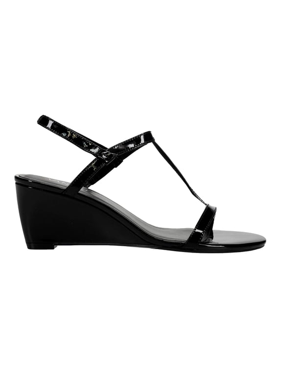 Mohan Wedge Sandal Black Patent 312918-BLK Women's Size 13