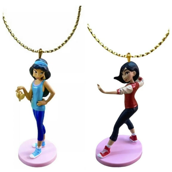 Vanellope Princess Mulan & Jasmine Sports Ornament Figure Pvc 3 Figurine Charm New