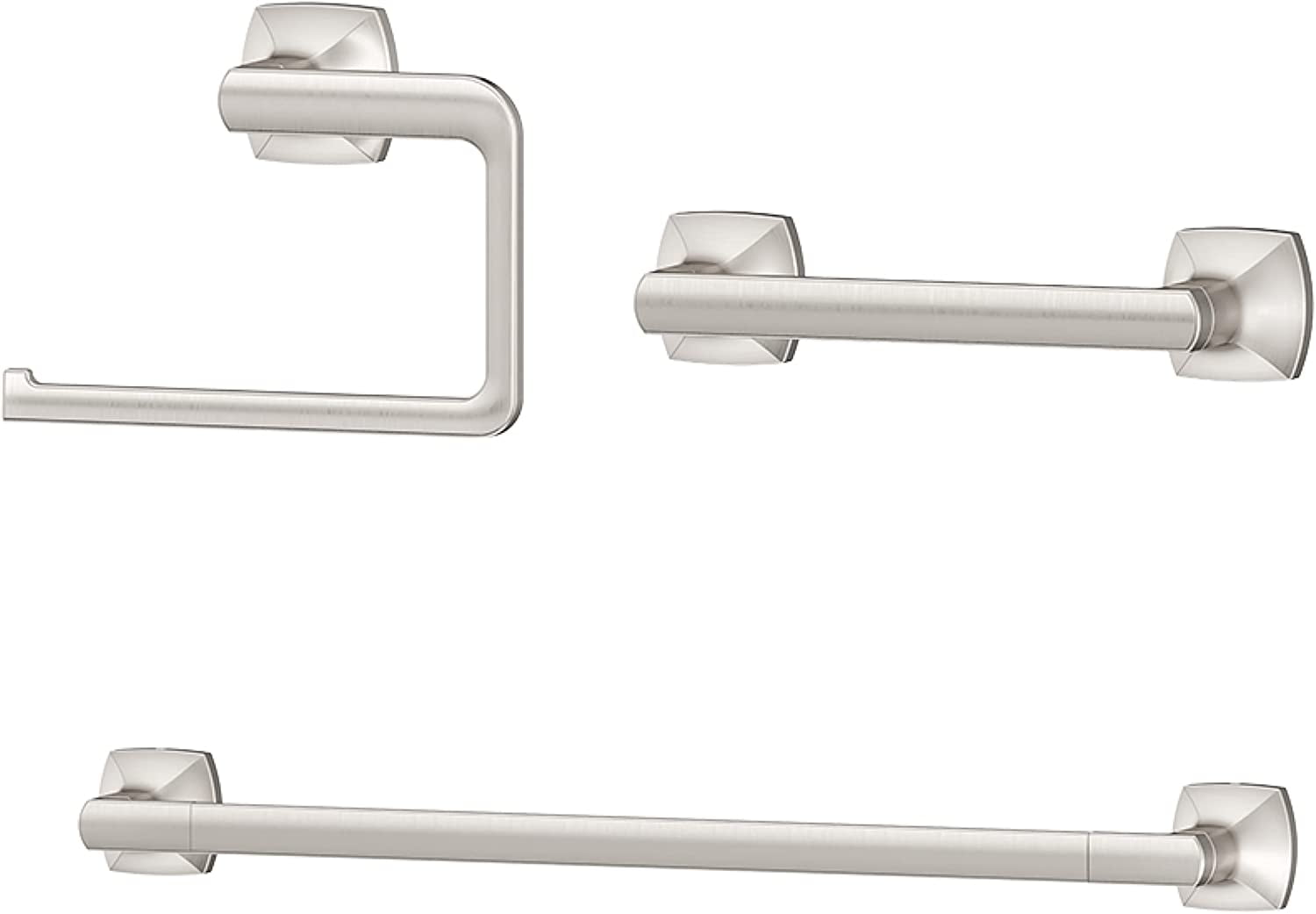 Vaneri Spot Defense Brushed Nickel 3-Piece Bathroom Hardware Set