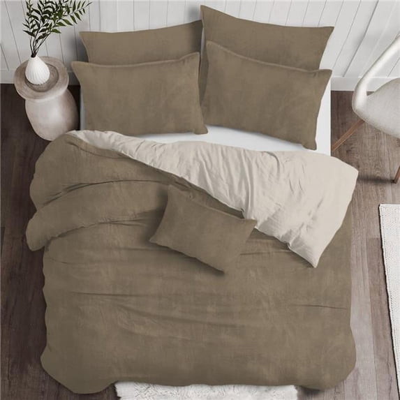 Vanessa Duvet Cover & 2 Pillow Shams Set, Sable - Super Queen Size - 3 ...