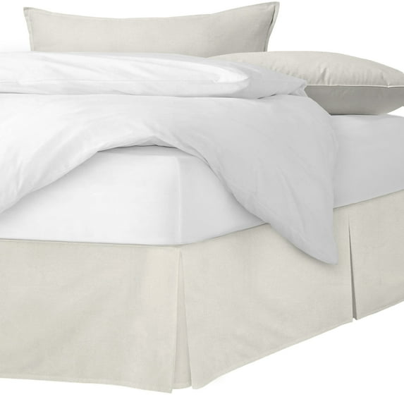 Vanessa Ivory Platform Bed Skirt Full 18" Drop