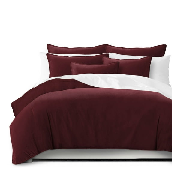 Vanessa Merlot Duvet Cover Set Queen