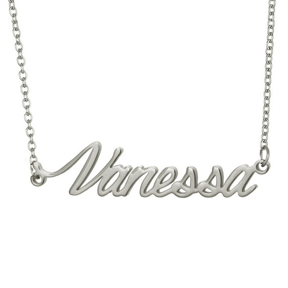 Vanessa Name Necklace Layered Nameplate Stainless Steel Jewelry for Women