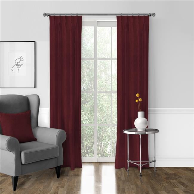 ChadMade Flame Retardant Thermal Curtain Panel – Merlot, 72" W X 84" L, Pinch Pleat, NFPA701 Certified For Home & Office