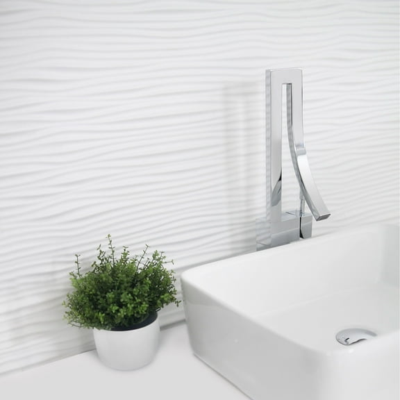 Stylish Ht 17 ½" Polished Chrome Single Handle Vessel Bathroom Faucet B-101C