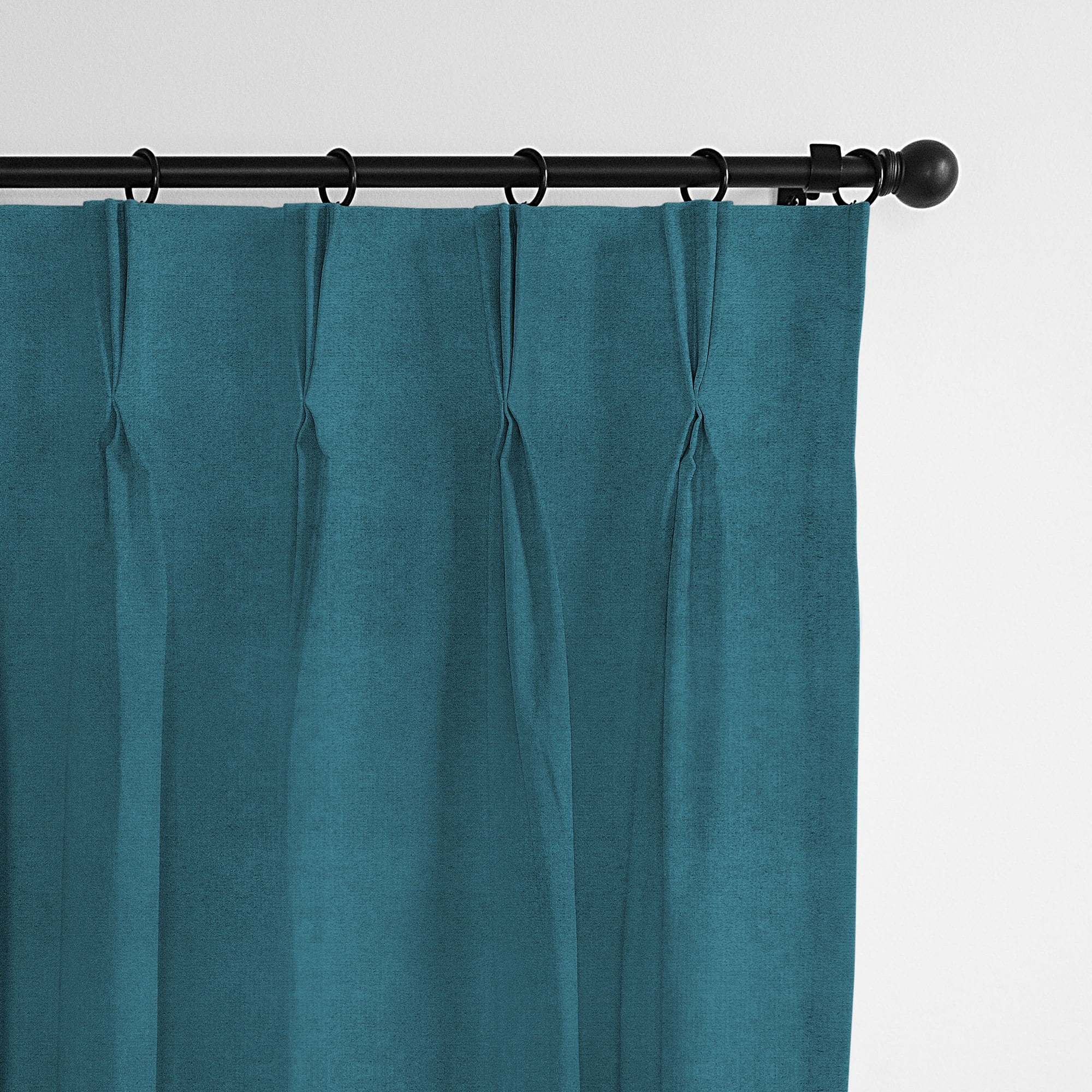 Vanessa Turquoise Pinch Pleat Drapery Panel - Pair 20"x120" - Walmart.com