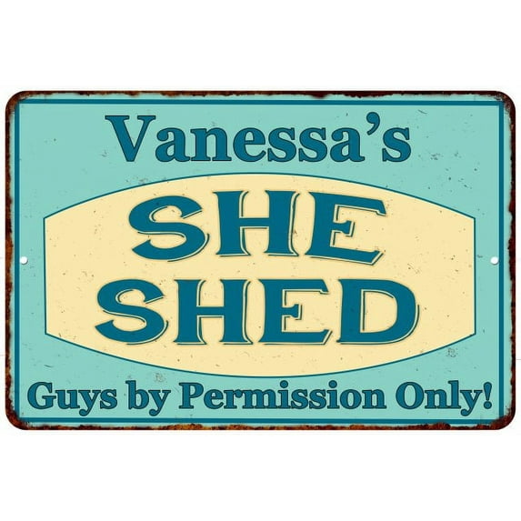 Vanessa's SHE SHED Metal Sign Wall Decor Gift 8x12 208120039198