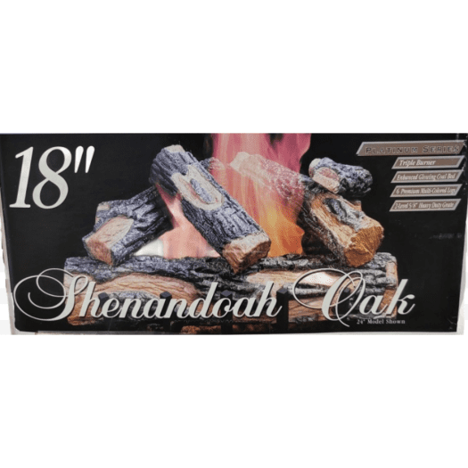 Vangaurd LBFL18 Comfort Glow 18" Vented Natural Gas Log System Shenandoah Oak