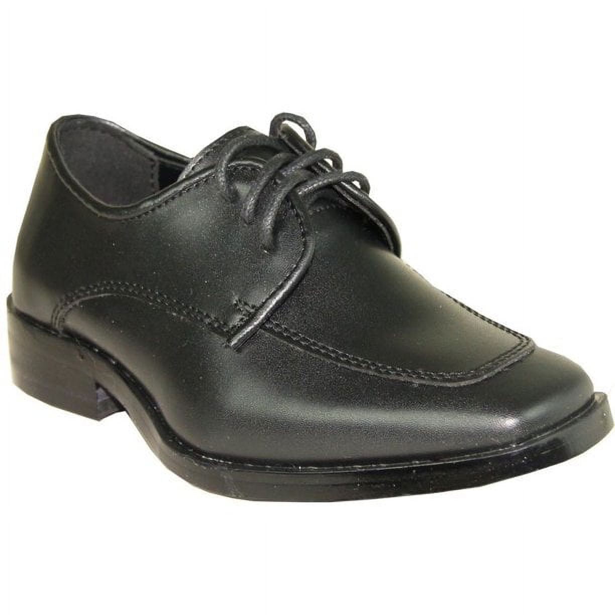 VANGELO Boy TUX-1KID Dress Shoe Formal Tuxedo for Prom & Wedding White Patent