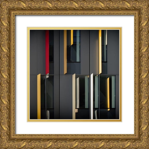 Vangindertael, Luc 20x20 Gold Ornate Wood Framed with Double Matting Museum Art Print Titled - Windows Trilogy
