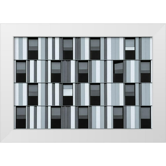 Vangindertael, Luc 24x17 White Modern Wood Framed Museum Art Print Titled - Repetitive Patterns