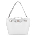 thumbnail image 1 of Vangoddy Cabana Women's Pleated Faux Leather Tote Bag White, 1 of 5