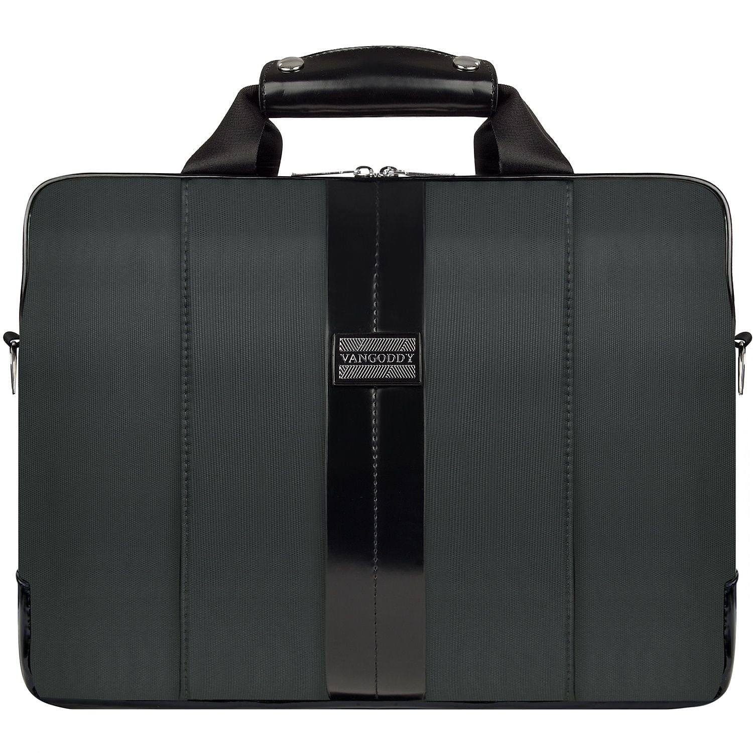 Vangoddy Melissa Shoulder Bag Fits up to 15" Notebook Gray/Black MSBLEA122