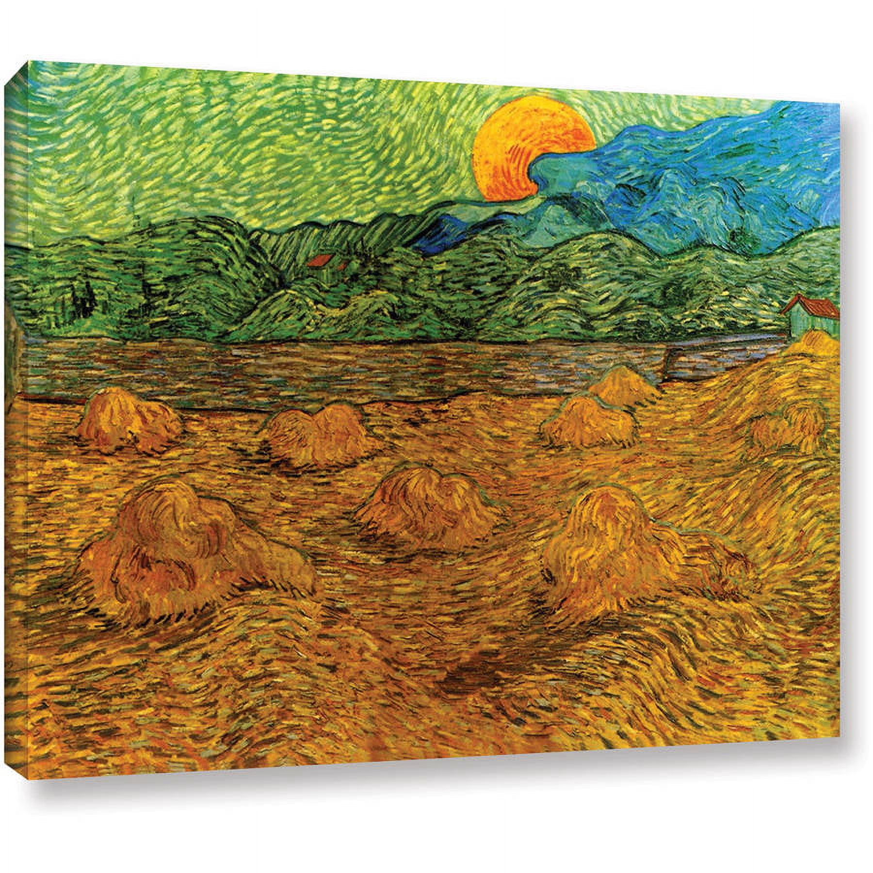 Vangogh "Evening Landscape With Rising Moon" Wrapped Canvas Art