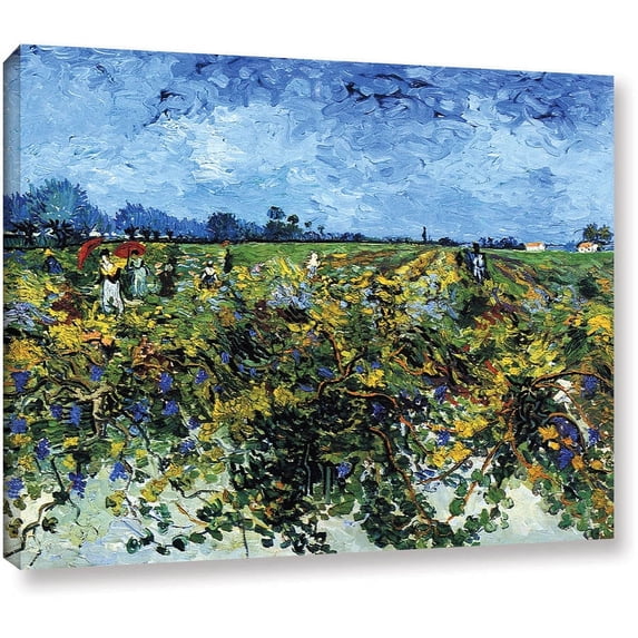 Vangogh "Green Vineyard" Wrapped Canvas Art