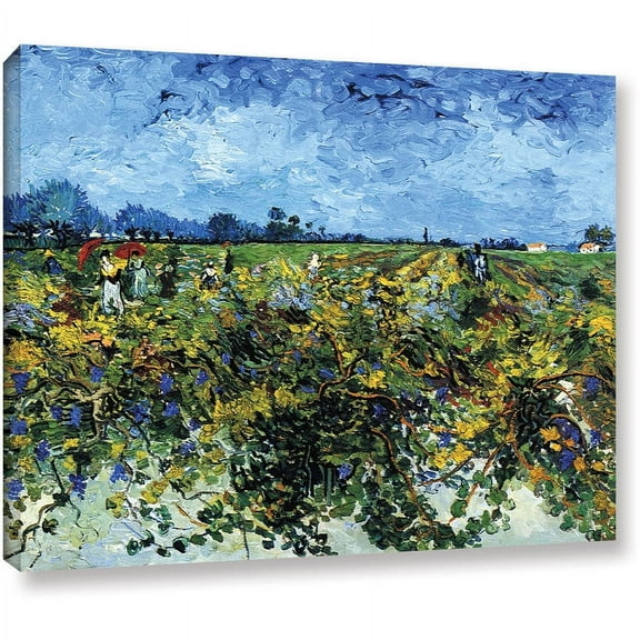 Vangogh "Green Vineyard" Wrapped Canvas Art