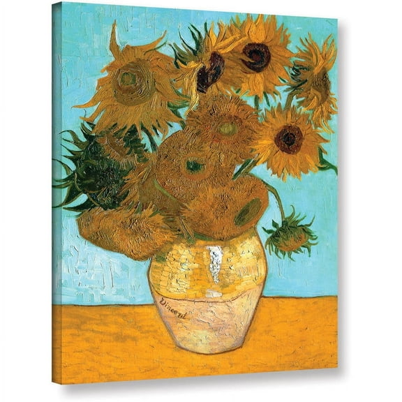 Vangogh "Vase With Twelve Sunflowers" Wrapped Canvas Art