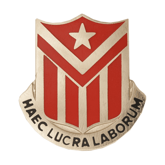 Vanguard 544th Engineer Battalion Unit Crest (Haec Lucra Laborum) Lapel Pin Set (2 Pins)
