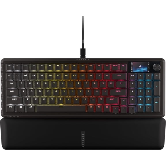 Vanguard 96 Wired Mechanical Gaming Keyboard 96% Layout, MLX Plasma Linear Switches, 8000Hz Polling, LCD Display, Virtual Stream Deck, G-Keys, SOCD Flashtap, QWERTY US Black