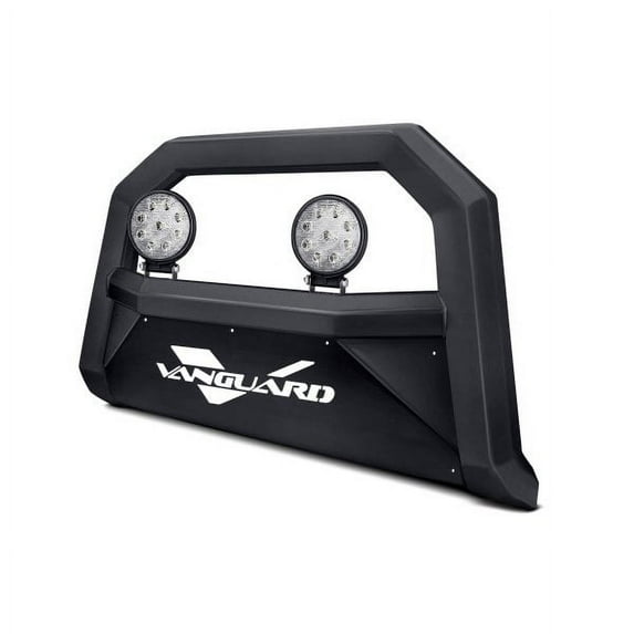 Vanguard Black Powdercoat Optimus Bull Bar 4.5in Round LED Kit | Compatible with 03-17 Ford Expedition / 04-22 Ford F-150 Includes all Raptor models/ 04-17 Lincoln Navigator