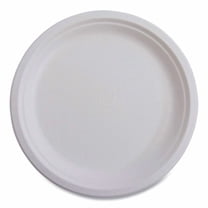 Vanguard Renewable And Compostable Sugarcane Plates, 6" Dia, White, 1,000/carton | Bundle of 2