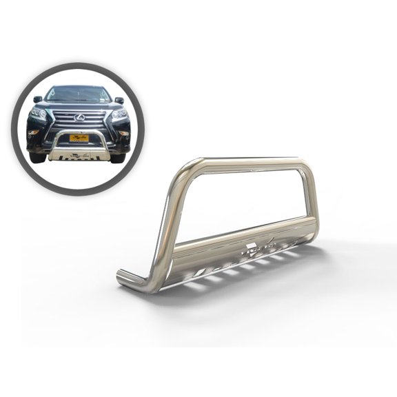 Vanguard Stainless Steel Classic Bull Bar | Compatible with 10-22 Lexus GX460 / 03-09 Lexus GX470 / 03-22 Toyota 4Runner Excludes TRD models