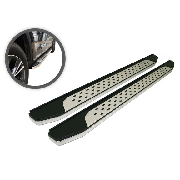 Vanguard VGSSB-1071-2166AL Polished Chrome F2 Style Running Boards | Compatible with 20-22 Toyota Highlander