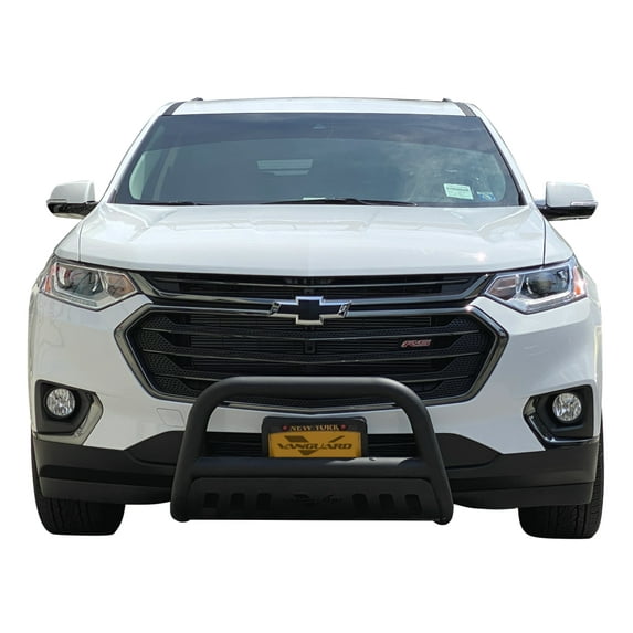 Vanguard VGUBG-1073-1339TBK Black Powdercoat Classic Bull Bar | Compatible with 18-22 Chevrolet Traverse / 17-22 GMC Acadia