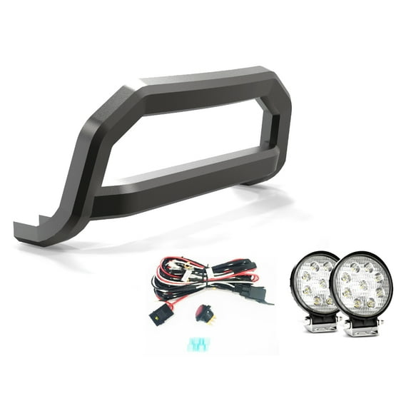 Vanguard VGUBG-1889-1161BK-RLED Black Powdercoat Optimus Sport Bar 4.5in Round LED Kit | Compatible with 13-13 Infiniti JX35 / 14-22 Infiniti QX60 / 09-22 Nissan Murano / 13-21 Nissan Pathfinder