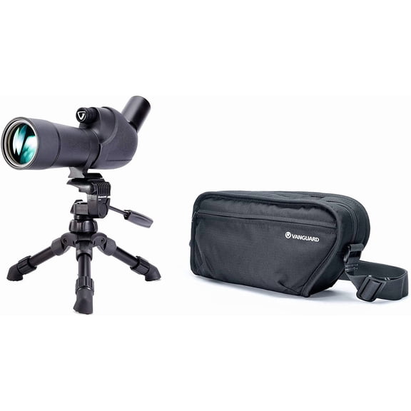 Vanguard  15-45x60mm Angled Spotting Scope Kit w/ Tabletop Tripod and Soft-Sided Carrying Bag, Black