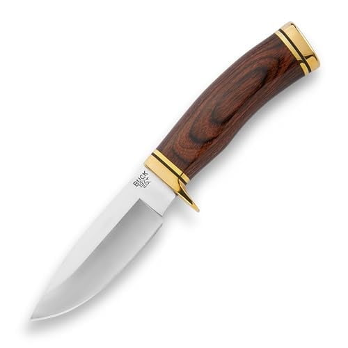 Buck Knives 192 Vanguard Hunting Knife, 4-1/4" Fixed Blade, Wood Handle, 6.3 oz