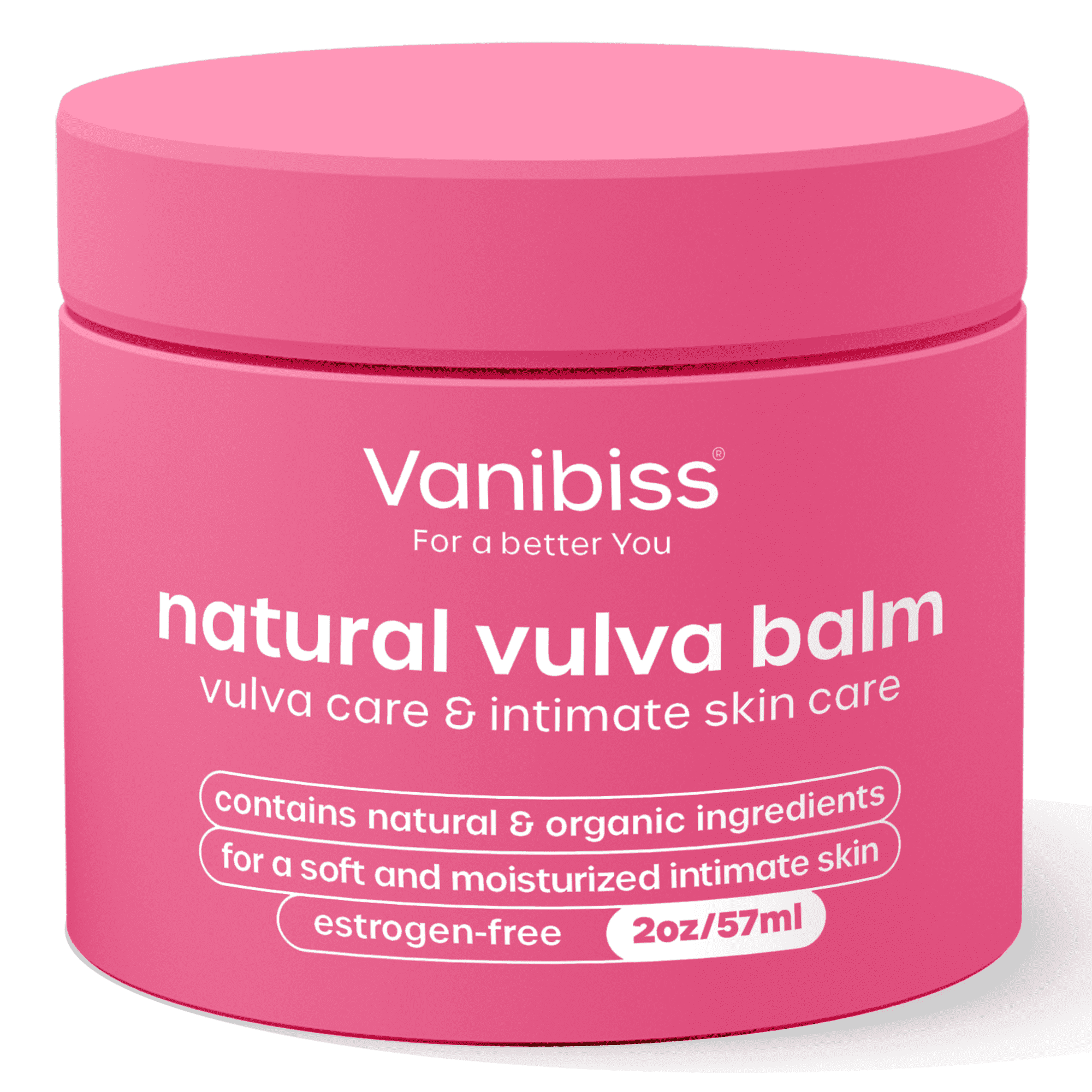 Vanibiss Natural Vulva Balm - Vulvar Intimate Moisturizer - Estrogen Free (Size: 2oz)