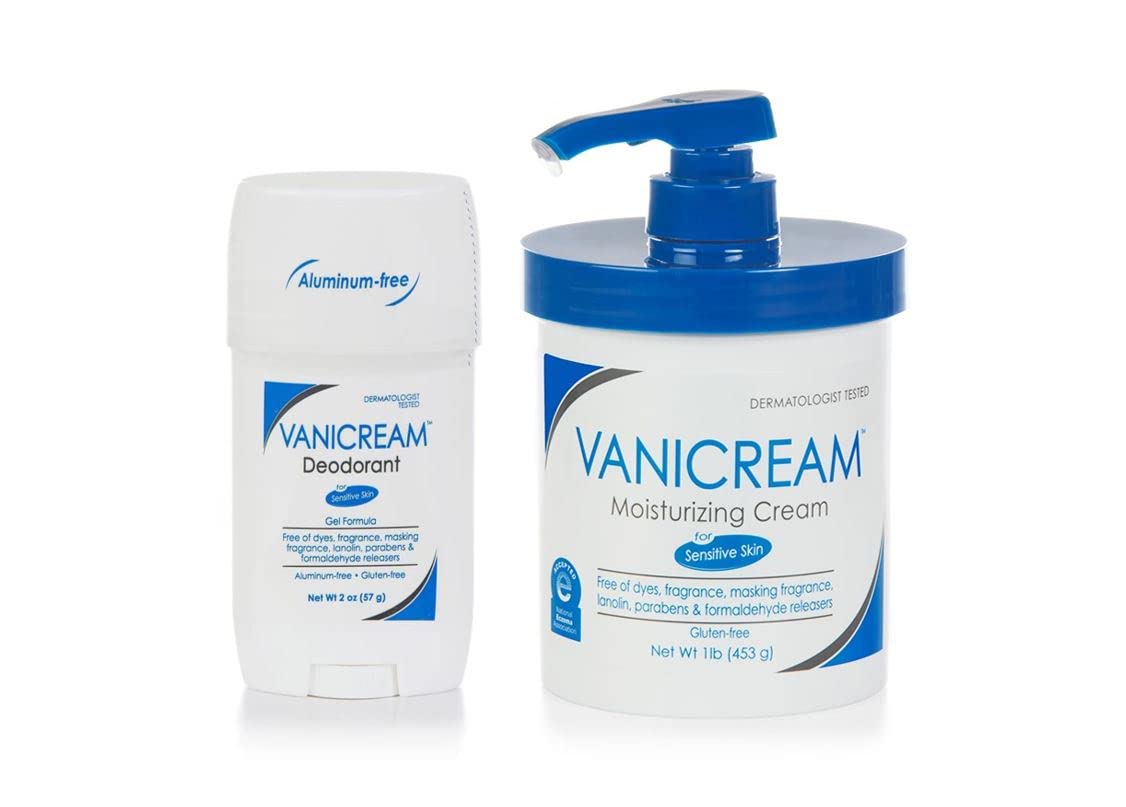 Vanicream AluminumFree Deodorant, 2 Oz & Moisturizing Cream With Pump, 16 Oz.