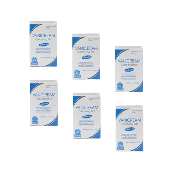 Vanicream Cleansing Bar, 3.9 Ounce (Pack of 6)