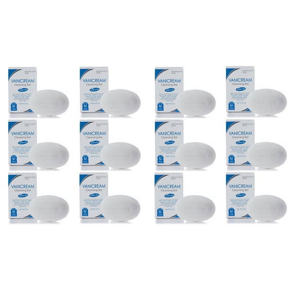 Vanicream Cleansing Bar For Sensitive Skin, Gluten and Sulfate Free, 3.9 oz (Pack of 12)
