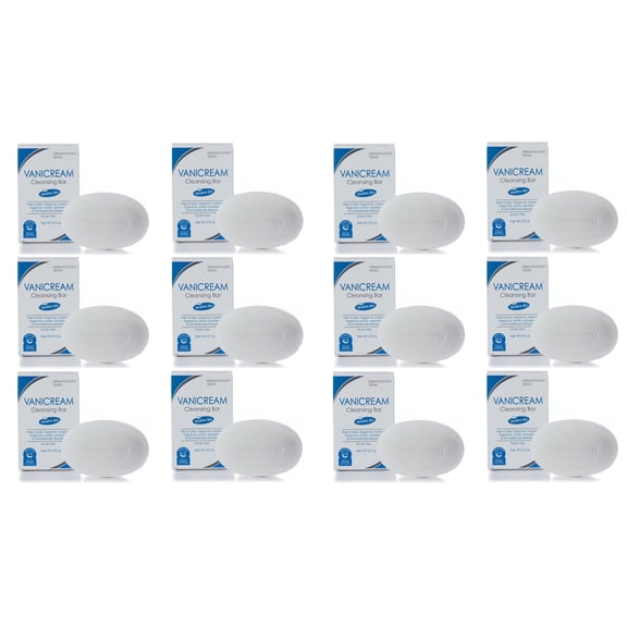 Vanicream Cleansing Bar For Sensitive Skin, Gluten and Sulfate Free, 3.9 oz (Pack of 12)