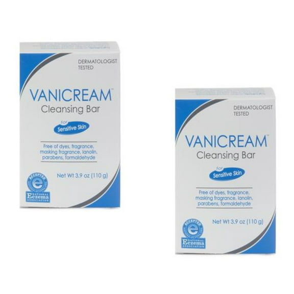 Vanicream Cleansing Bar for Sensitive Skin 3.9 Oz (Pack of 2)