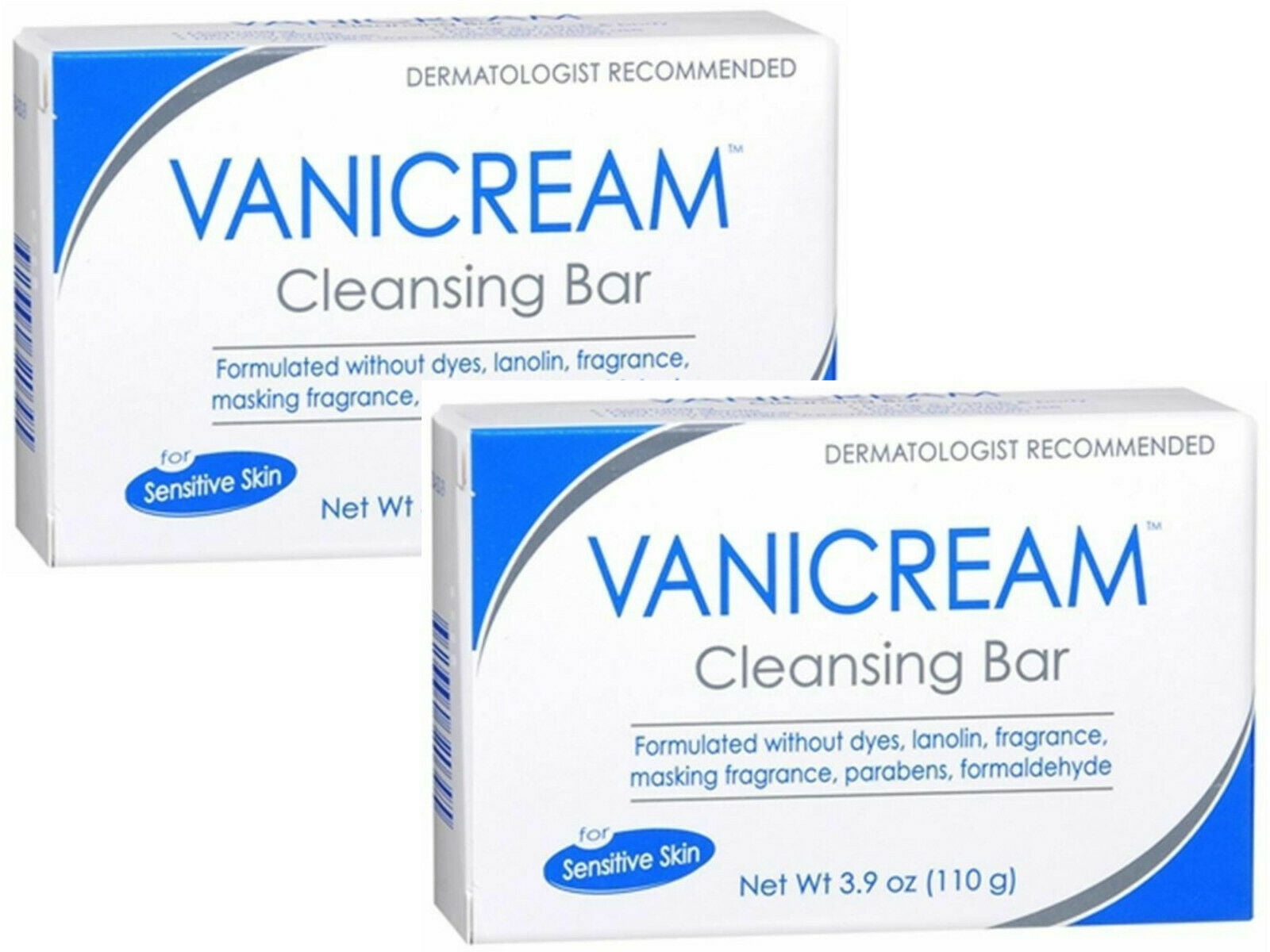 Vanicream Cleansing Bar for Sensitive Skin 3.90 oz (Pack of 2
