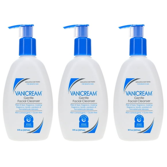 Vanicream Gentle Facial Cleanser 8 oz 3 Pack
