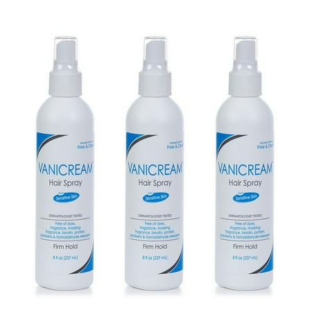 Vanicream Hair Spray for sensitive skin, Dermatologist tested, firm Hold, 8 oz (Pack of 3)